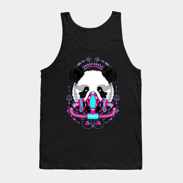 panda mask glitch Tank Top by SHINIGAMII